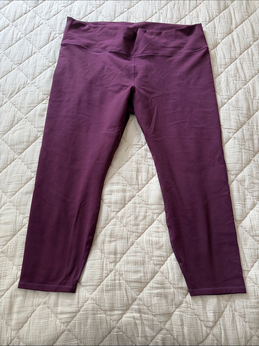 Fabletics Plum High-Rise Cropped Leggings